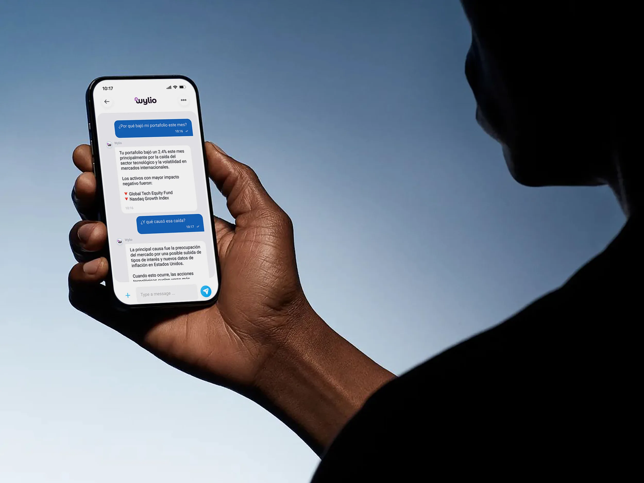Wylio product shown on a phone